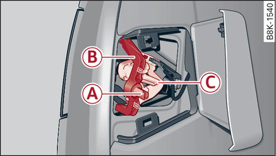 Boot lid: Removing the bulb carrier